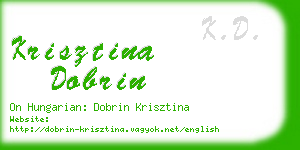 krisztina dobrin business card